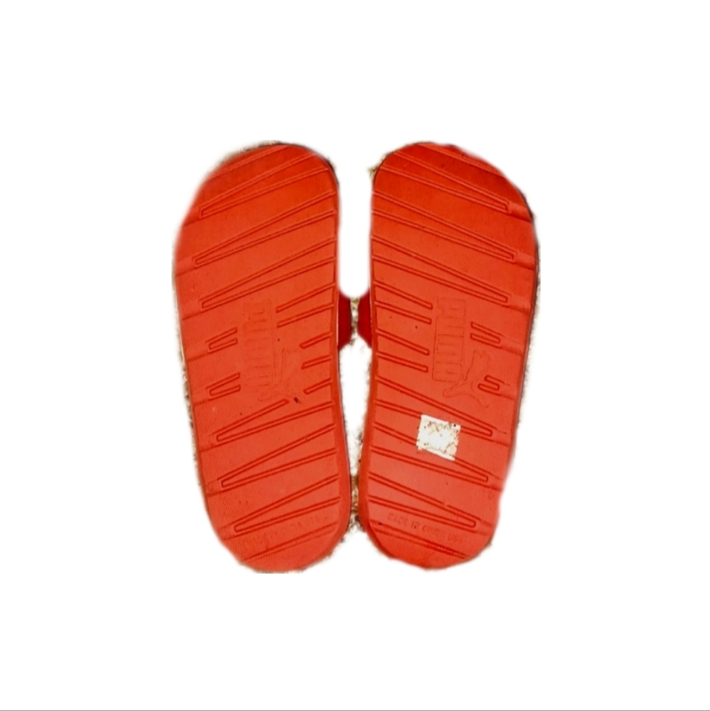 Puma | Women's Red Slide Flip Flops - Picture 5 of 5